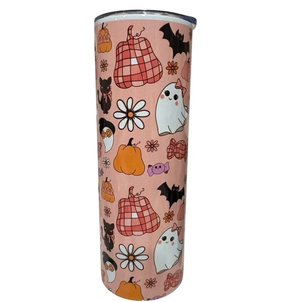 Halloween Themed Pink Tumbler NWT
